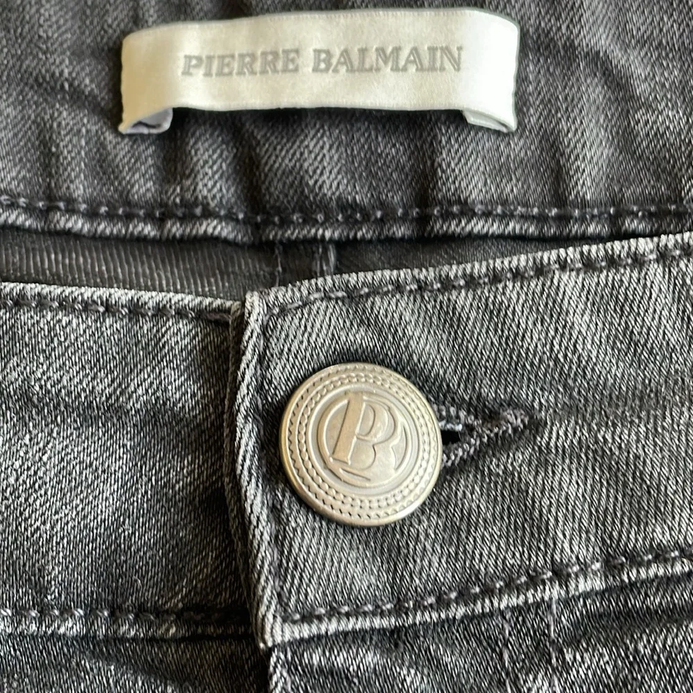 Pierre Balmain Biker Moto Black Skinny Jeans - Picture 10 of 15